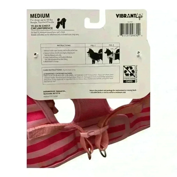🎉HOST PICK🎉Vibrant Pink Dog decorative harness bundle. Size: M 18.5-24in - Picture 8 of 8